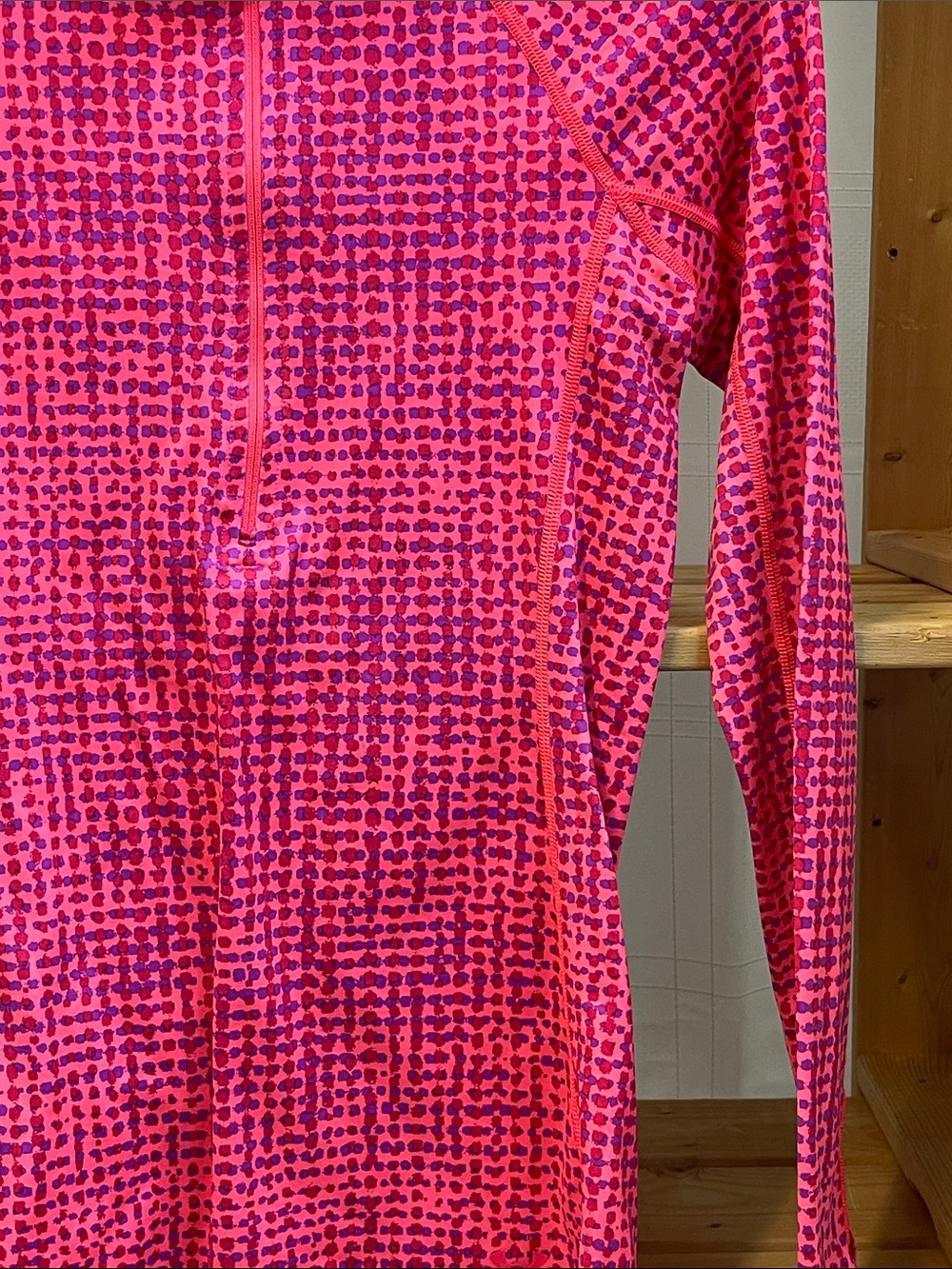 Under Armour Pink Patterned Quarter-Zip Performance Top - Picture 3 of 16